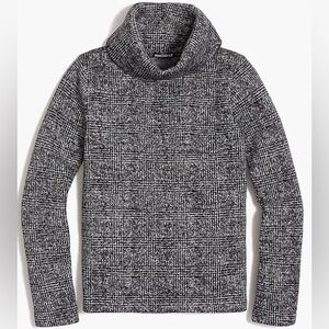 J.CREW MERCANTILE Glen Plaid Funnel Neck Pullover - Size S